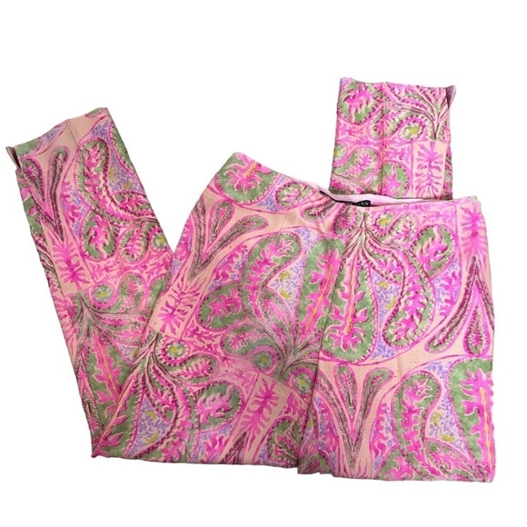 Ralph Lauren Black Label Paisley Print Silk Trousers - Picture 3 of 15